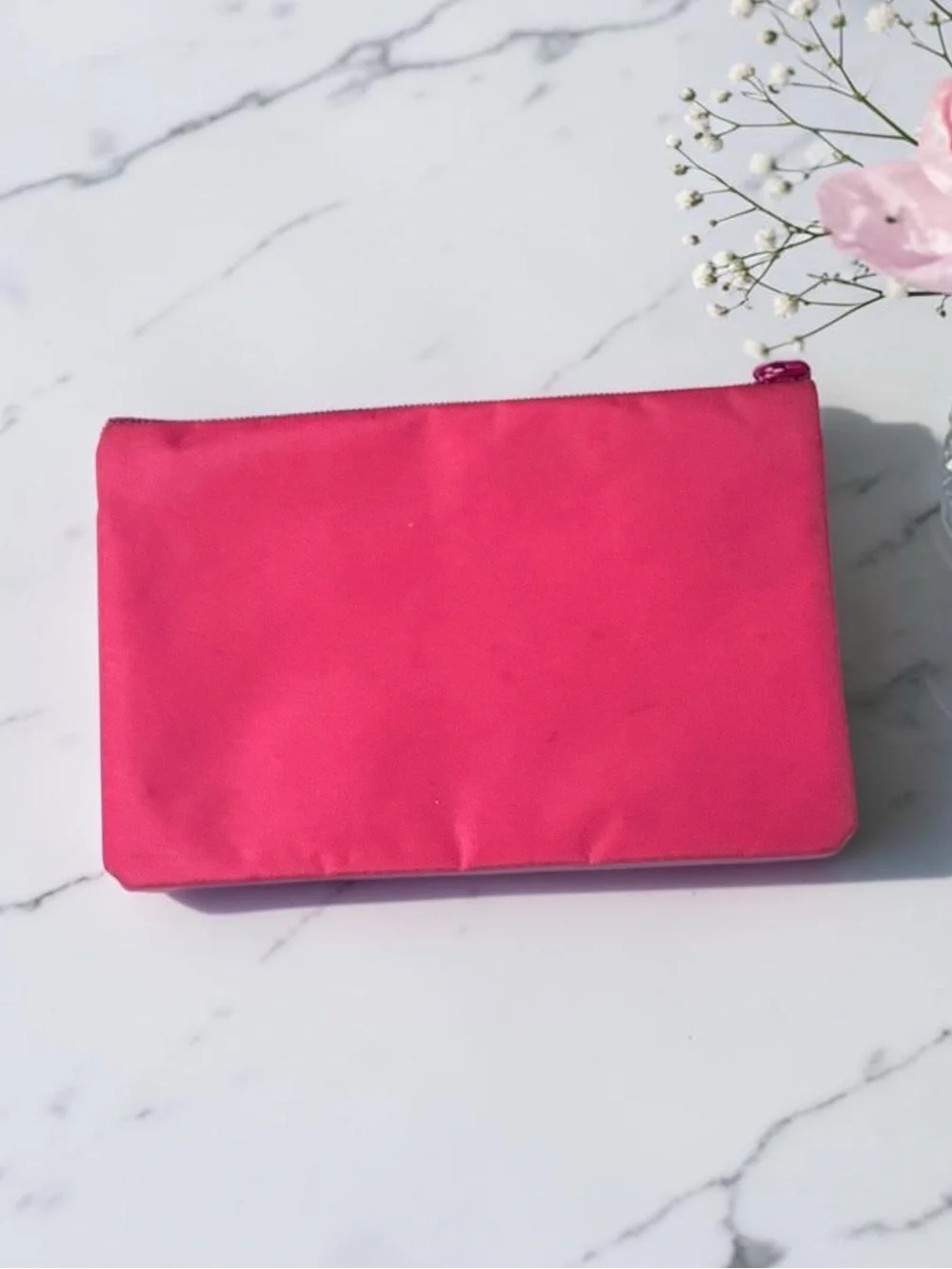 Ipsy Pink Cosmetic Zip Pouch with Makeup, Skincare & More NEW